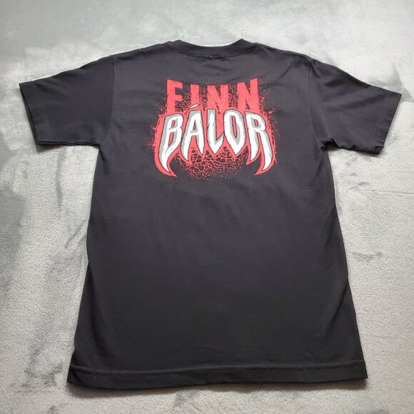 NXT Finn Balor Demon Face WWE Wrestling Black Graphic Tee Adult Sz Small NWOT - Picture 2 of 10